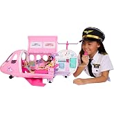 Barbie Dream Land Dream Plane | Real Working Microphone with 5 Sounds Included, 3 Areas of Play, and 14 Accessories