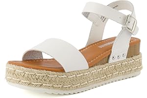 CUSHIONAIRE Melissa Espadrille Platform Sandals For Women with Adjustable Ankle Strap and Memory Foam Insole-Comfortable Womens Sandals for Summer