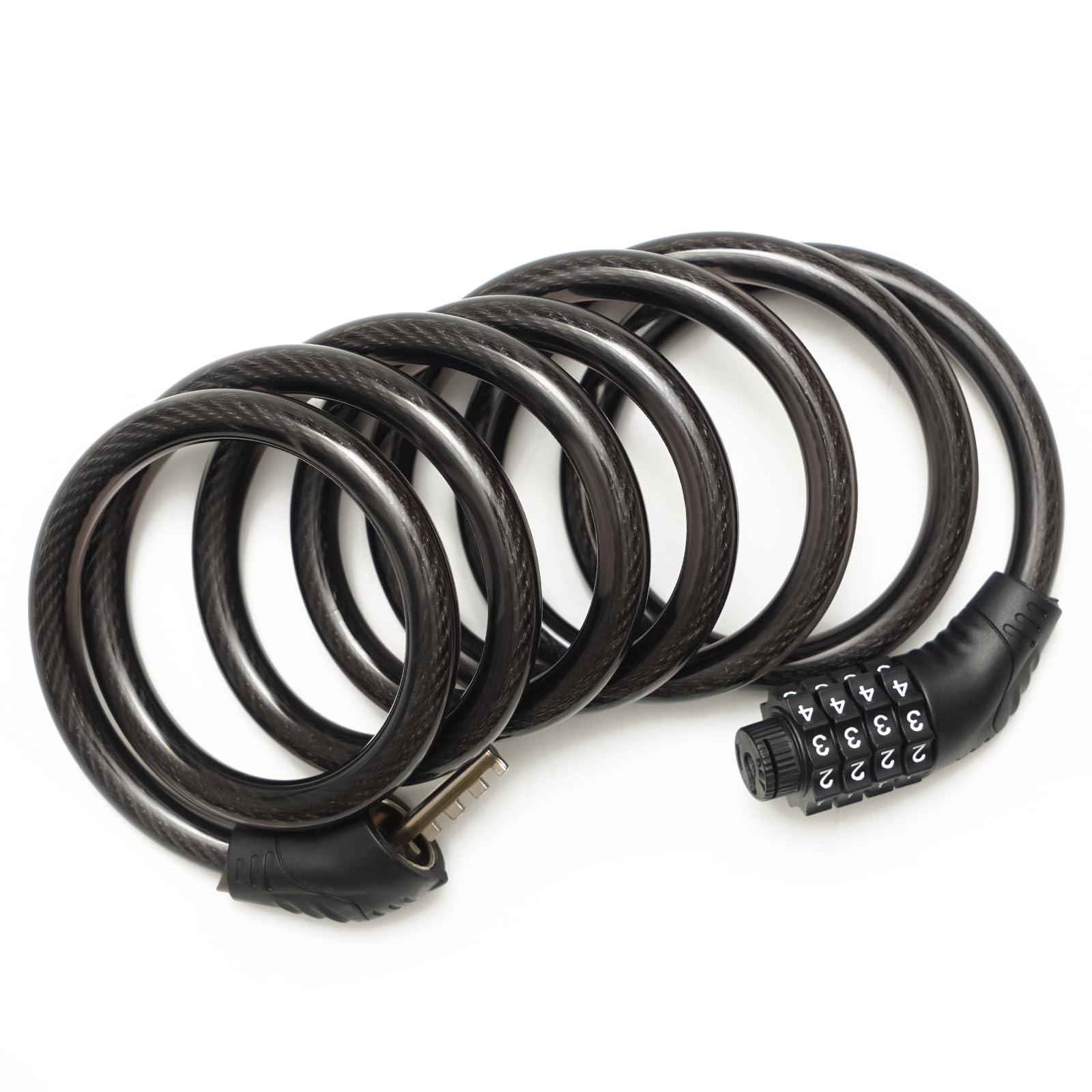 Combination Bike Lock Bicycle Locks High Security 4 Digit Motorbike Lock Heavy Duty Uncuttable Folding Bike Lock (1.8m x 10 mm)