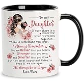 Hyturtle Daughter Mug Gifts from Mom - Christmas Gifts For Daughter From Mom, Sentimental Coffee Mugs Gift For Girls Women on Birthday, Graduation, 11oz White Ceramic Coffee Tea Mug Cup Butterfly