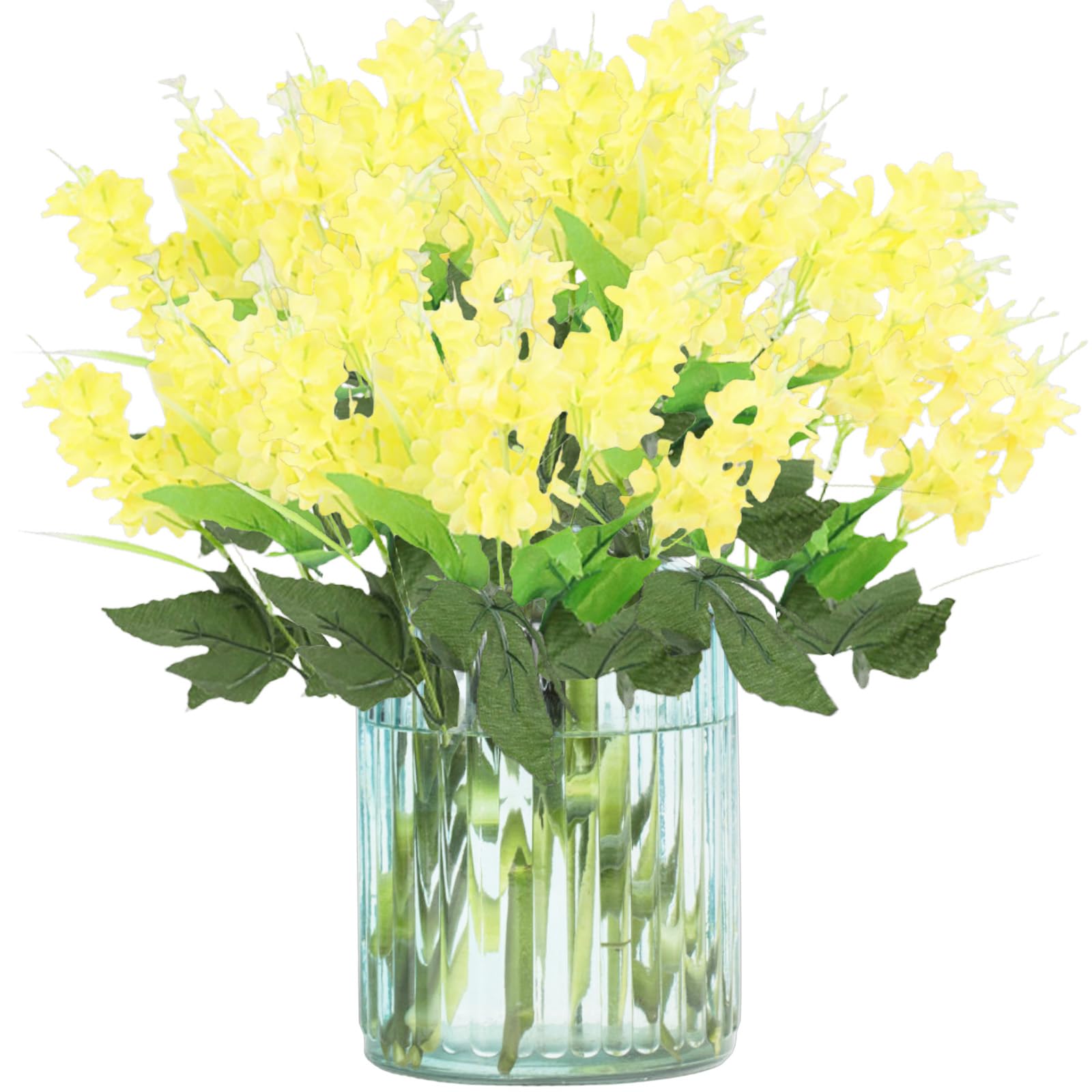 astylishome Yellow Artificial Flowers for Outside Graves - Outdoor Hyacinth Bouquet Flower Faux Simulation Bouquets Craft Accessories for Restaurant Banquet Wedding Table Vase Decor 1410