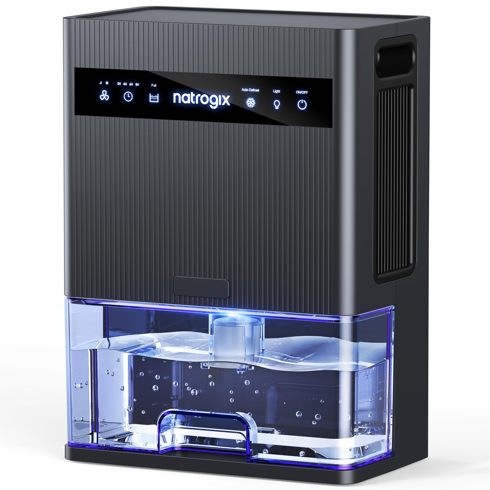 Photo 1 of Dehumidifier, 106 OZ Water Tank Dehumidifiers for Home, 1000 sq.ft Quiet Dehumidifier for Basement Bathroom Bedroom RV with Auto Shut Off, Timer, Sleep Mode, 7 Color Light, Gray