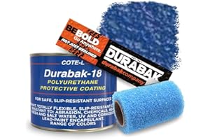 Durabak-18 Textured Truck Bed Liner Quart KIT - Roll On Coating | DIY Custom Coat for Bedliner and Undercoating, Auto Body, Automotive Rust Proofing, Boat Repair (Quart, Vivid Blue)