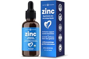 Liquid Zinc for Kids & Adults | Organic Ionic Zinc Drops Enhanced with Vitamin C | Elemental Zincs Supplements | Immune, Hear