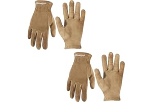 HLDD HANDLANDY Kids Gardening Gloves, Childrens Leather Work Gloves for Boys Girls Age 2-11, Great Gift for Yard Work