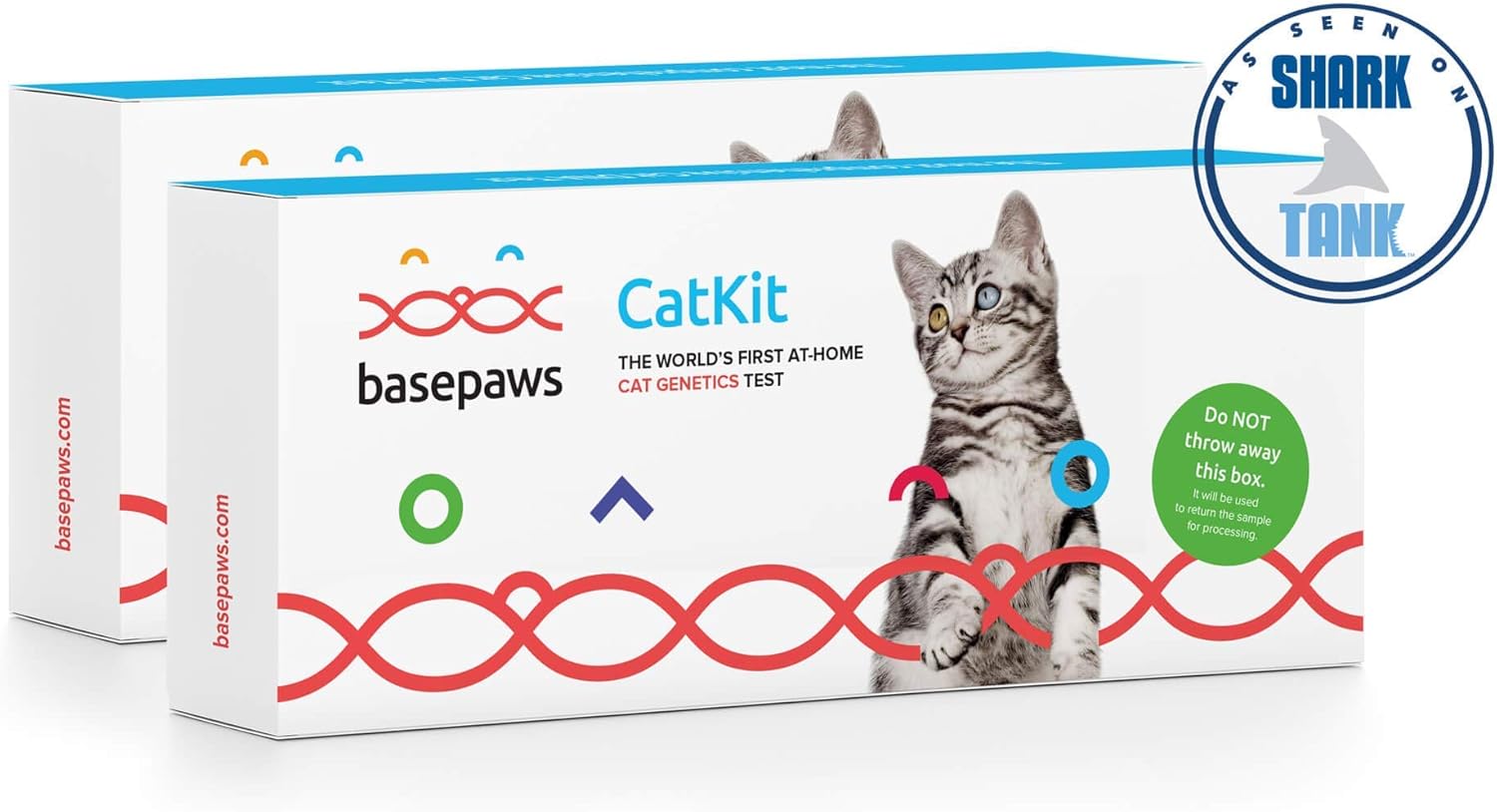 Basepaws | Cat DNA Test | 2 Kits Pack | Breed & Health Reports | Wildcat Index | 39 Health Markers | 17 Genetic Diseases | As Seen On Shark Tank