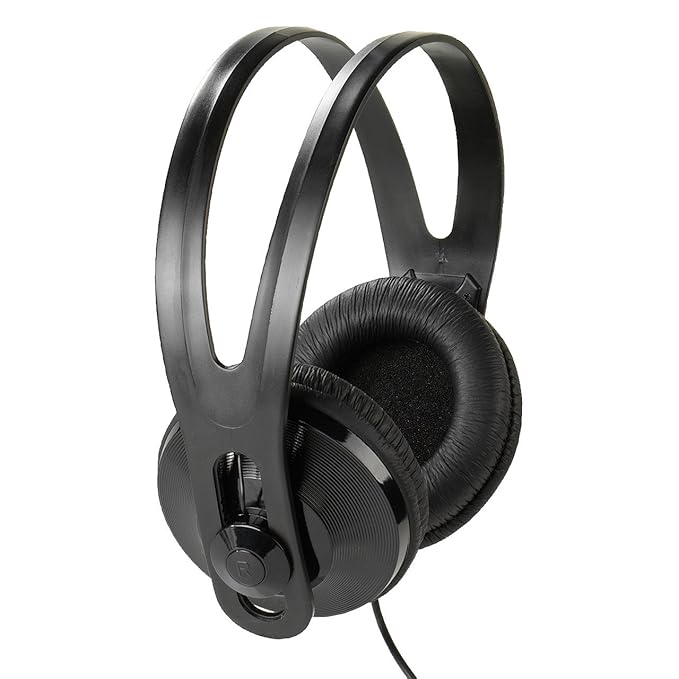 Vivanco SR 97 TV ohrumschließender Stereo TV Kopfhörer (105dB, 3,5mm Klinkenstecker, 5m) schwarz