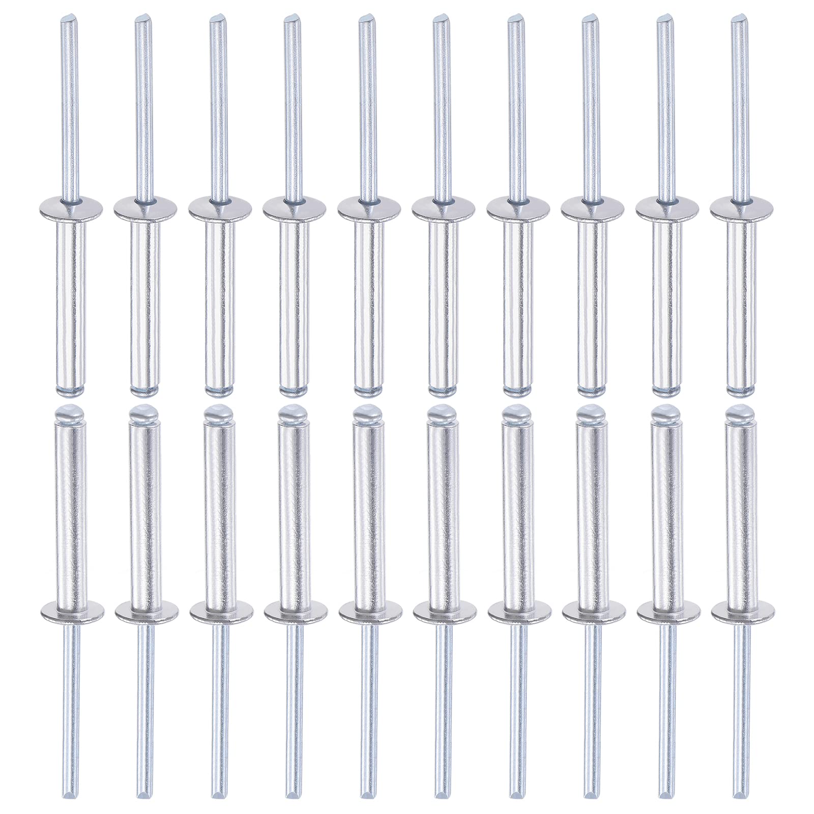 DTGN 5mm x 30mm (DXL) Blind Rivets - 60Pack - Good for Machinery Joining - Aluminum Dome Open End Rivet