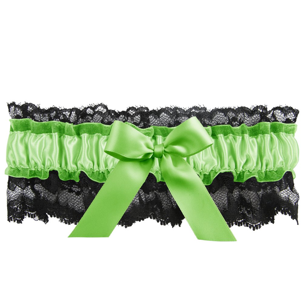 Ivy Lane Design Britney Garter, Black/Apple Green