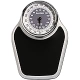Salter Pro-Helix Professional Oversized Bathroom Scale with Black Vinyl Anti-Slip Bath Mat, 400 LB Capacity, Analog Scale, 18
