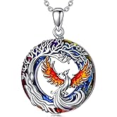 Dorunmo Phoenix Pendant Necklace S925 Sterling Silver Rising PhoenixJewelry Gifts for Women Mom