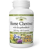 HerbalFactors by Natural Factors, Horse Chestnut, Antioxidant Support for a Healthy Circulatory System and Veins with GrapeSe