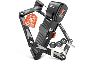 Sportneer Folding Bike Lock: 100cm/39.4in Art Certified Foldable Heavy Duty Bicycle Lock, Hardened Steel 7.2mm Bike Lock with