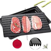 Defrosting Tray for Frozen Meat Rapid and Safer - Thawing Tray for Frozen Meat with Drip - Natural Heating Defroster Miracle 