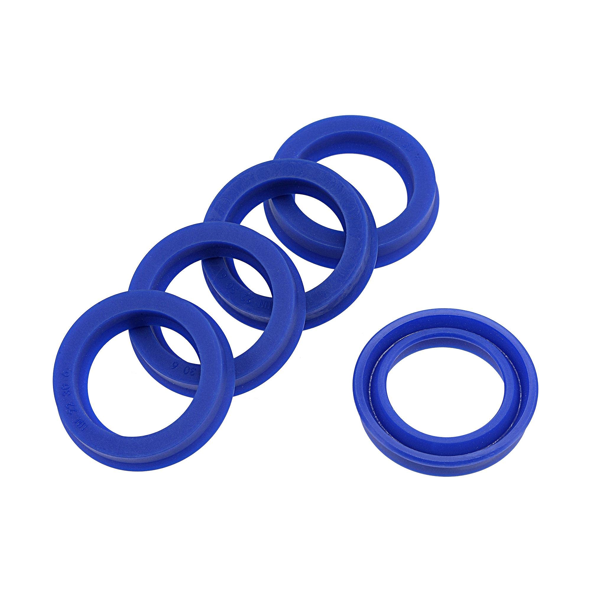 sourcing map UN Radial Shaft Seal 22mm ID x 30mm OD x 6mm Width PU Oil Seal, Blue Pack of 5 — image 1