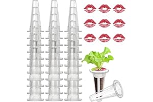 DRYADES 50pcs Grow Baskets for Indoor Hydroponics Supplies with 50pcs Seed Pod Label Stickers Aero Garden Replacement Kit for Smart Hydroponic Growing System