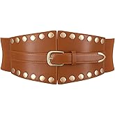 XZQTIVE Women's Wide Corset Dress Belts, Elastic Waist Belt for Dresses Punk Style