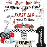 Amazon.com: Racing Car Themed 1st Birthday Party Decorations for Boys ...