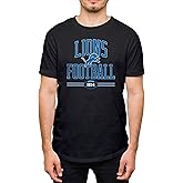 Hybrid Sports NFL Football Arch - Men's and Women's Short Sleeve T-Shirt - Size Small Detroit Lions - Black
