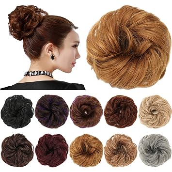 Amazon Com Fashion Bingo Bun Hairpieces Scrunchies Donut Hair