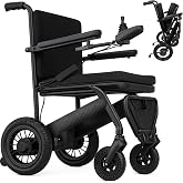 Vive Lightweight Electric Wheelchair for Adults | 35 lbs Carbon Fiber, Foldable Power Chair, Portable Motorized, Travel Friendly, Compact Collapsible Frame