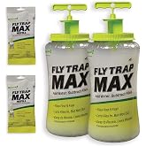 RESCUE! Fly Trap Max Bundle &ndash; Large Reusable Outdoor Fly Trap &amp; Refill Bundle - 2 Traps + 2 Refills