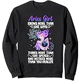 Aries Girl Aries Zodiac Sign Aries Birthday Sweatshirt