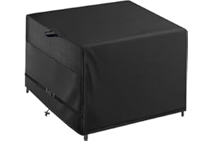 WNANAN Outdoor Patio Square Table Cover 42 inch Black Heavy Duty Waterproof Cover for Square Slatted Tabletop