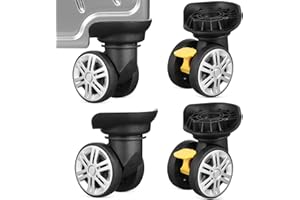 Abaodam 4pcs Universal Luggage Replacement Wheels Set with Swivel Casters for Suitcase Repair and Travel
