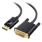 Cable Matters DisplayPort to DVI Cable, DP to DVI Cable, 3ft | 1080p Full HD, DP/DP++ Compatible, Mirror or Extend Display, Gold-Plated Connectors