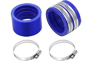ZSDTRP 2PCS Motorcycle Carburetor Intake Manifold Interface Inlet Pipe Intake Manifold Rubber Carb Manifold Spare Part for Dirt Bike ATV Go Kart Motorcross（Blue 35mm)