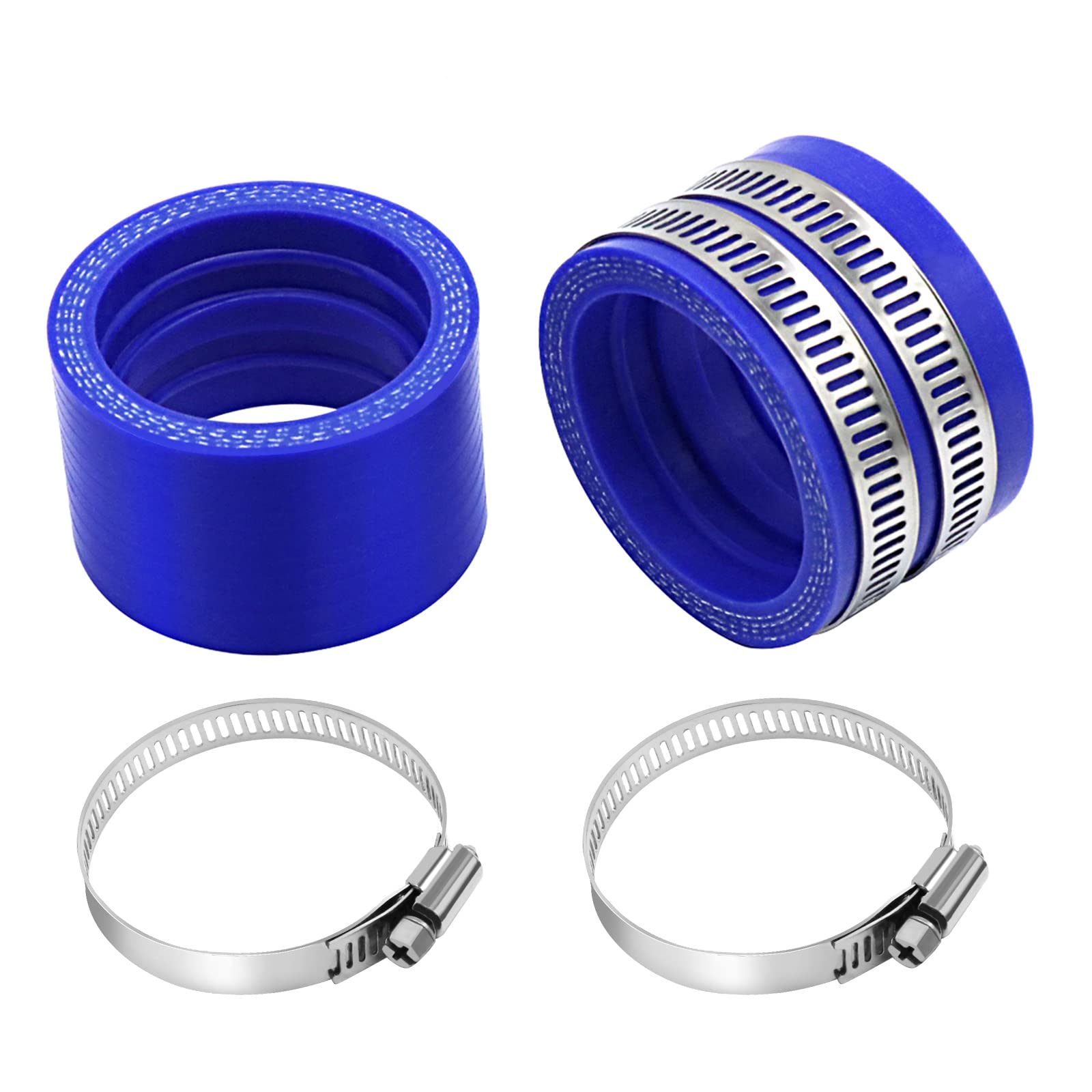 Photo 1 of 2PCS Motorcycle Carburetor Intake Manifold Interface Inlet Pipe Intake Manifold Rubber Carb Manifold Spare Part for Dirt Bike ATV Go Kart Motorcross ?Blue 40mm)