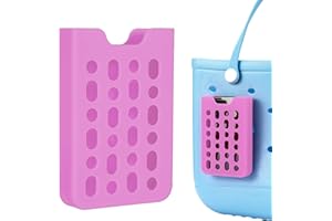 PARBEE Phone Holder Compatible with Bogg Bag, Silicone Phone Holder Keep Your Phone Handy in Tote Bag, Insert Accessory Charm for Bogg Bags Purple