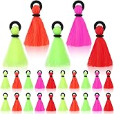 JolliLudo 25 Pcs Fly Fishing Strike Indicators, Wool Floating Bobbers | Hand Tied Yarn Bobbers, Neon Green Orange Pink Colors, Highly Visible for Stream Lake Fishing, Durable Wool Build