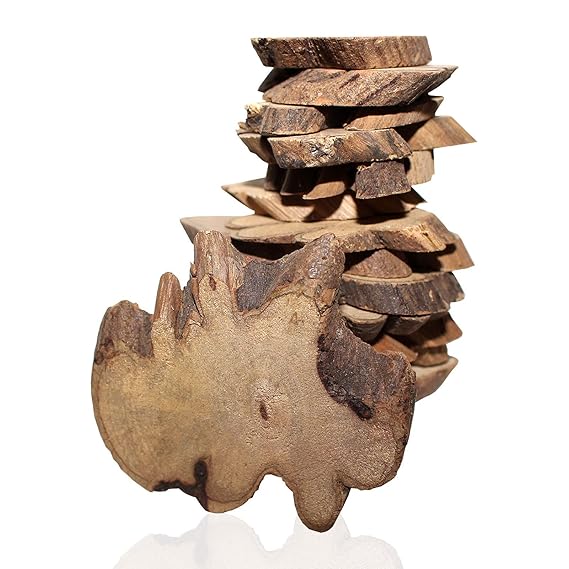 Holzscheiben (180 Stück - 500g) - Rustikale Naturholz Rohlinge ( 3 - 5 cm) - Holzstamm Scheiben Baumscheiben mit Baumrinde fü