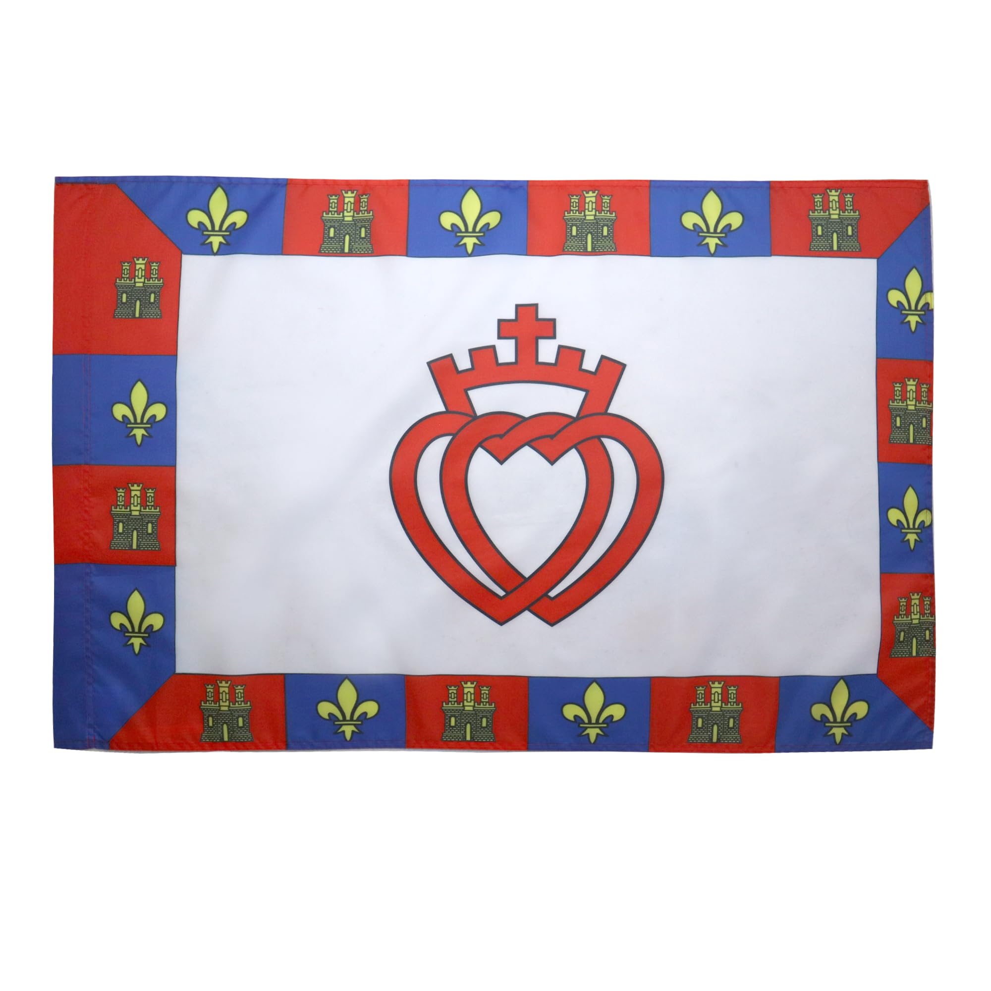 AZ FLAG - Vendée Coat of arms Flag - 3x5 Ft - catholic Banner with Sleeve - 100% Polyester - Fade Resistant - Vivid Colors - 3' x 5' Feet - 150x90 Cm