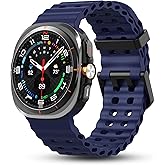 Mobad No-Gap Rugged Silicone Band for Samsung Galaxy Watch Ultra 47mm, Breathable Tactical Sport Strap for Men Women, Durable Waterproof Replacement for Hiking, Training & Outdoor