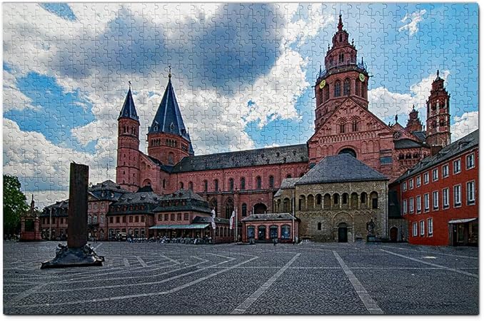 Amazon ドイツマインツ大聖堂ジグソーパズル1000ピースゲームアートワーク旅行お土産木製 ジグソーパズル おもちゃ