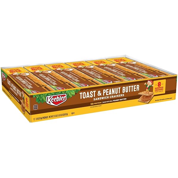 KEEBLER® SANDWICH CRACKERS, TOAST AND PEANUT BUTTER, 1.8 OZ, BOX OF 12