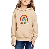 Latnnut Girls Sweatshirt Printed Hoodie Long Sleeve Pullover Fall Fashion Hooded Top for Teen Girls with Pockets 4-12 Years