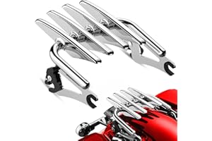 PBYMT Detachable Luggage Rack Compatible for Harley Touring, Stealth Luggage Rack Compatible with Harley Davidson Street Glide Road Glide Road King Electra Glide Ultra Limited 2009-2024 (Chrome)