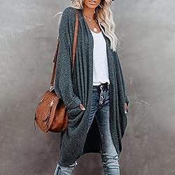 ADJHDFH Sweaters For Women Trendy Boho Duster Plus