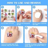 Yangsiw 8 Sheets Spider Friends Temporary Tattoos Party Supplies Favors view 6