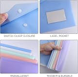 ASTARON 10 Pack A4 Plastic Envelopes Folders Clear 5 Colors 33.5x23.5cm view 6