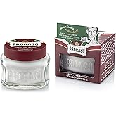 Proraso Pre Shave Conditioning Cream - Sandalwood Oil & Shea Butter - Moisturizing & Nourishing for Coarse or Hard Beards - Premium Italian Pre Shave Cream - 3.6oz