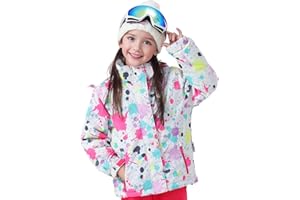 BGX Bluemagic Girl's Waterproof Ski Snow Jacket Windproof Winter Jacket Coats Outdoor Snowboarding with Hood