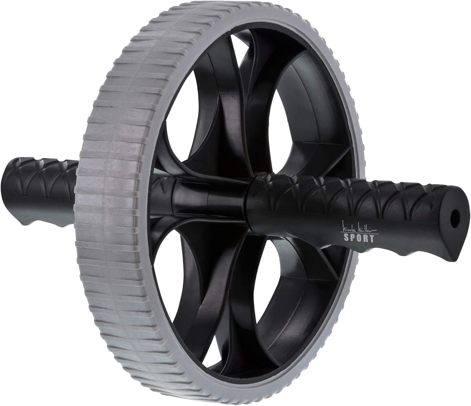 Nicole Miller Ab Roller Wheel Workout, Abs of Steel Fitness Exercise Roller Workout Equipment for Ultimate Ab Stimulator Abdominal Exercise