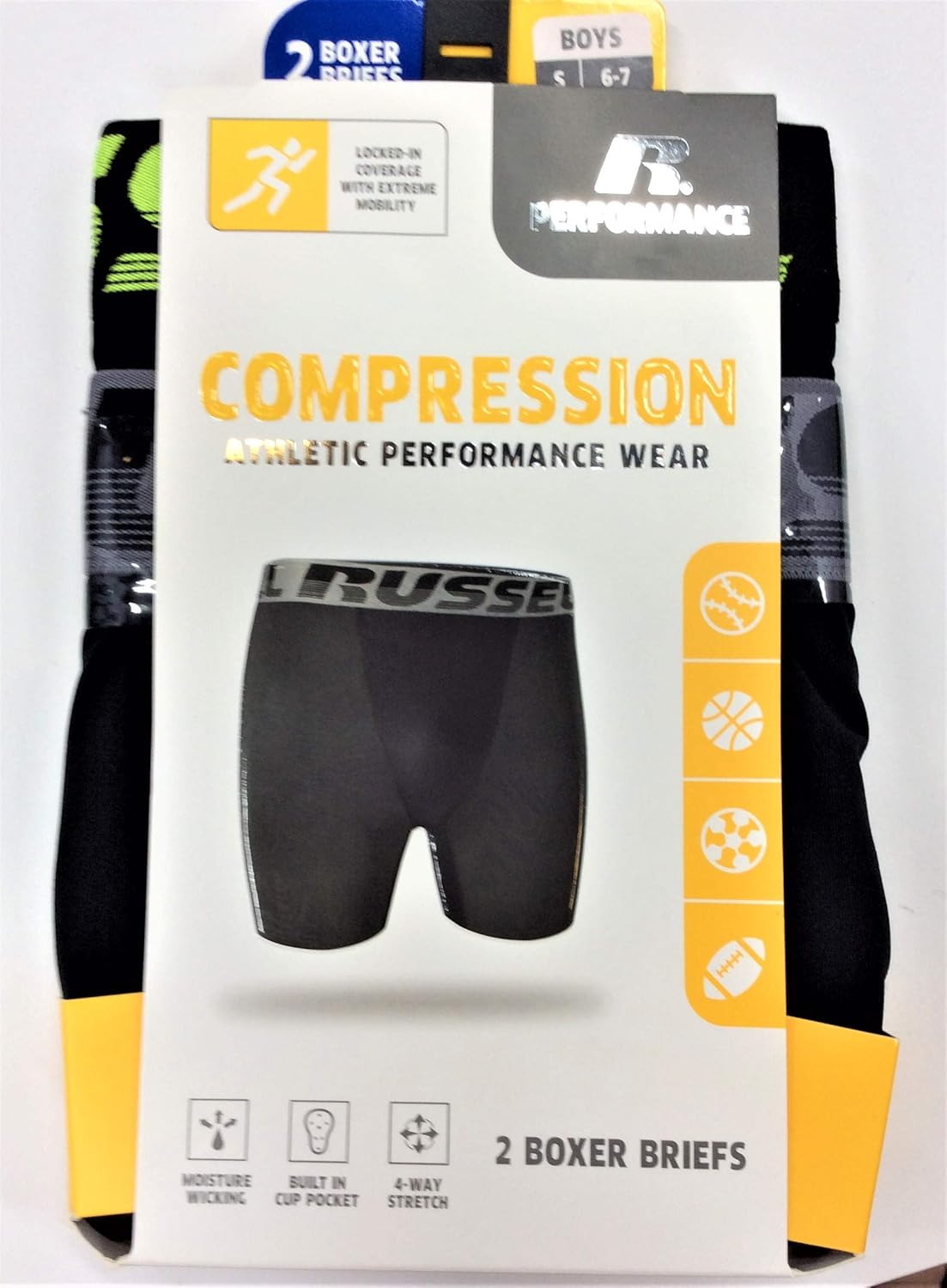russell boys compression pants