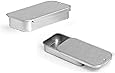 Empty Slide Top Tin Containers for Lip Balm, Crafts, Storage Kit By MagnaKoys&reg; .25 Oz (pack of 5)