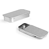 Empty Slide Top Tin Containers for Lip Balm, Crafts, Storage Kit By MagnaKoys&reg; .25 Oz (pack of 5)